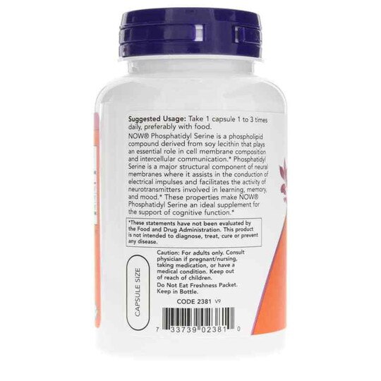 Phosphatidyl Serine 100 Mg, NOW